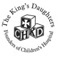 Logo of The King's Daughters, founders of CHKD Children's Hospital, featuring toy blocks and circular text.