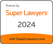 Super Lawyers 2024 badge for top-rated attorneys, promoting excellence in legal services. Visit SuperLawyers.com for more info.