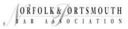 Norfolk & Portsmouth Bar Association logo in serif font, black and white design for legal organization branding.