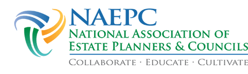 NAEPC logo: National Association of Estate Planners & Councils, text Collaborate, Educate, Cultivate.