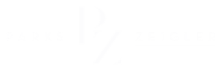 Logo of Parks Zeigler with stylized initials PZ in a minimalist white design.