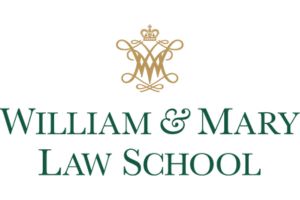 William  Mary Law School Logo with Gold Emblem and Green Text Representing the Institution's branding.